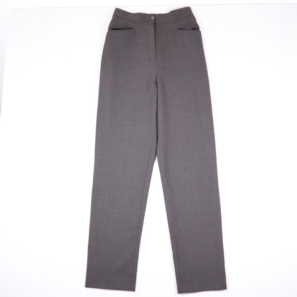 Vintage Thalian Wool Blend Trousers Size 6 Brown Academia Career Minimalist Fall